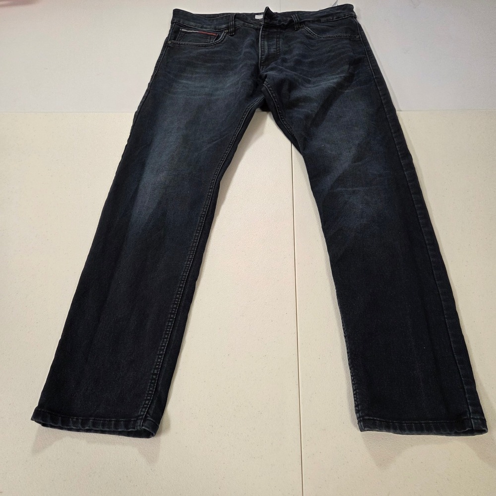 Tommy Hilfiger x Timberland Mens Slim Straight Jeans Dark Wash Size 36 x 31